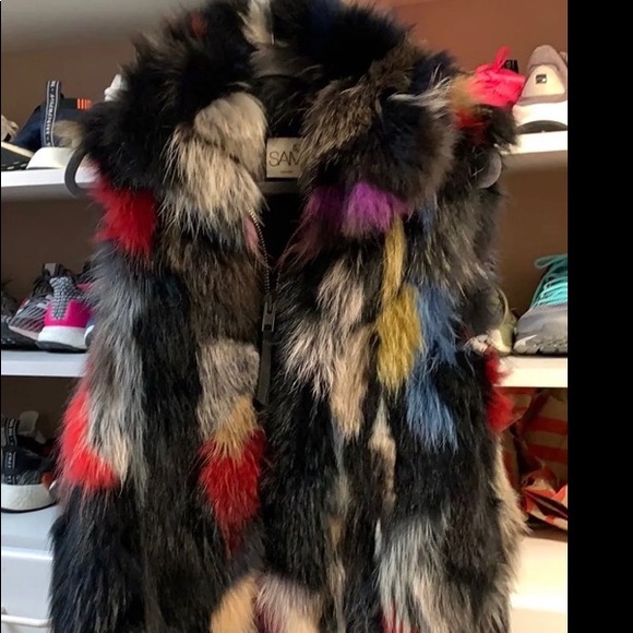 SAM. Jackets & Blazers - SAM multi-color Fox fur Lola vest